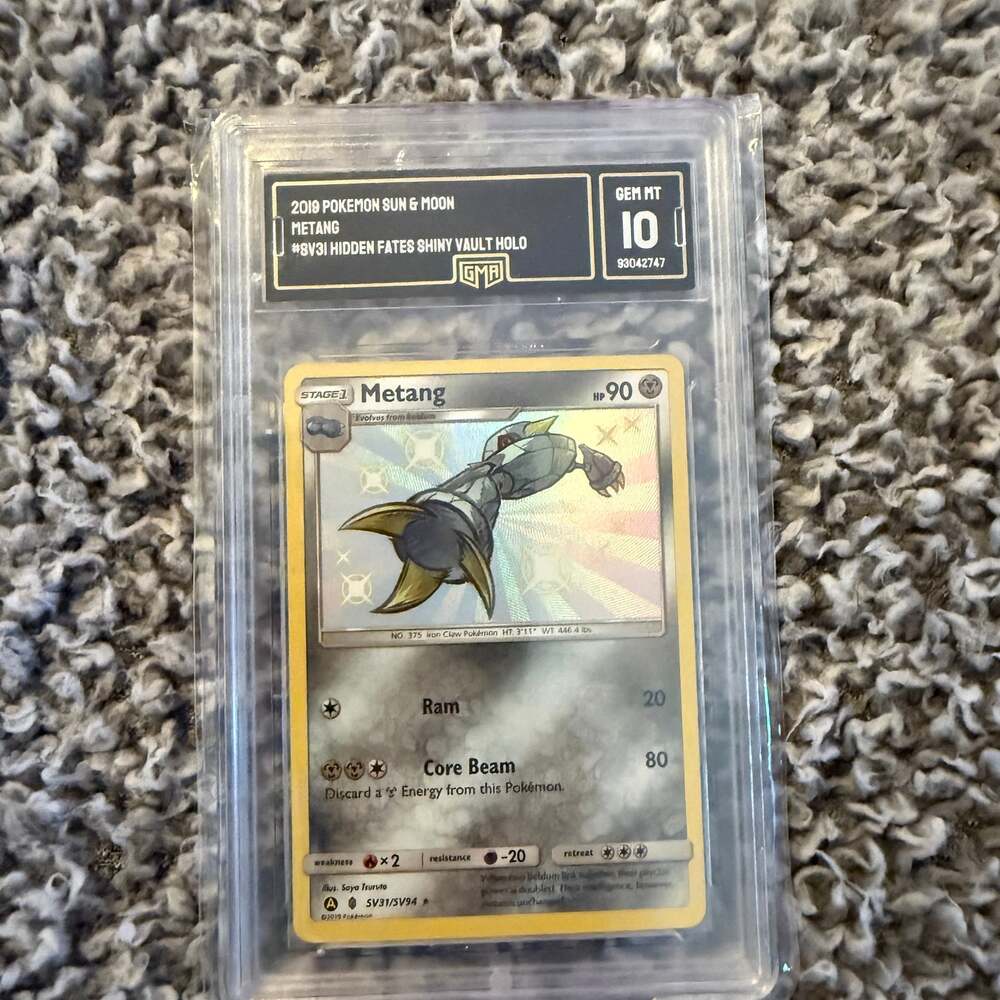 2019 Pokemon Hidden Fates Shiny Vault Metang SV31/SV94 GMA 10